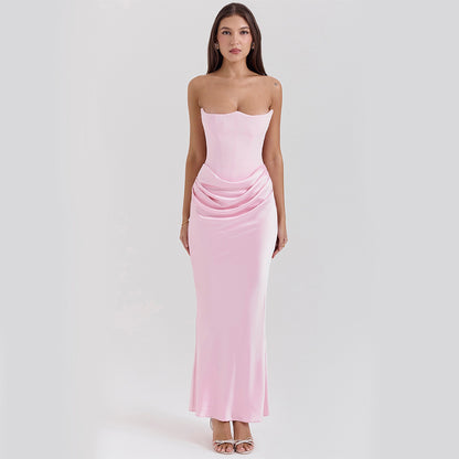 Slim Tube Top Long Dress