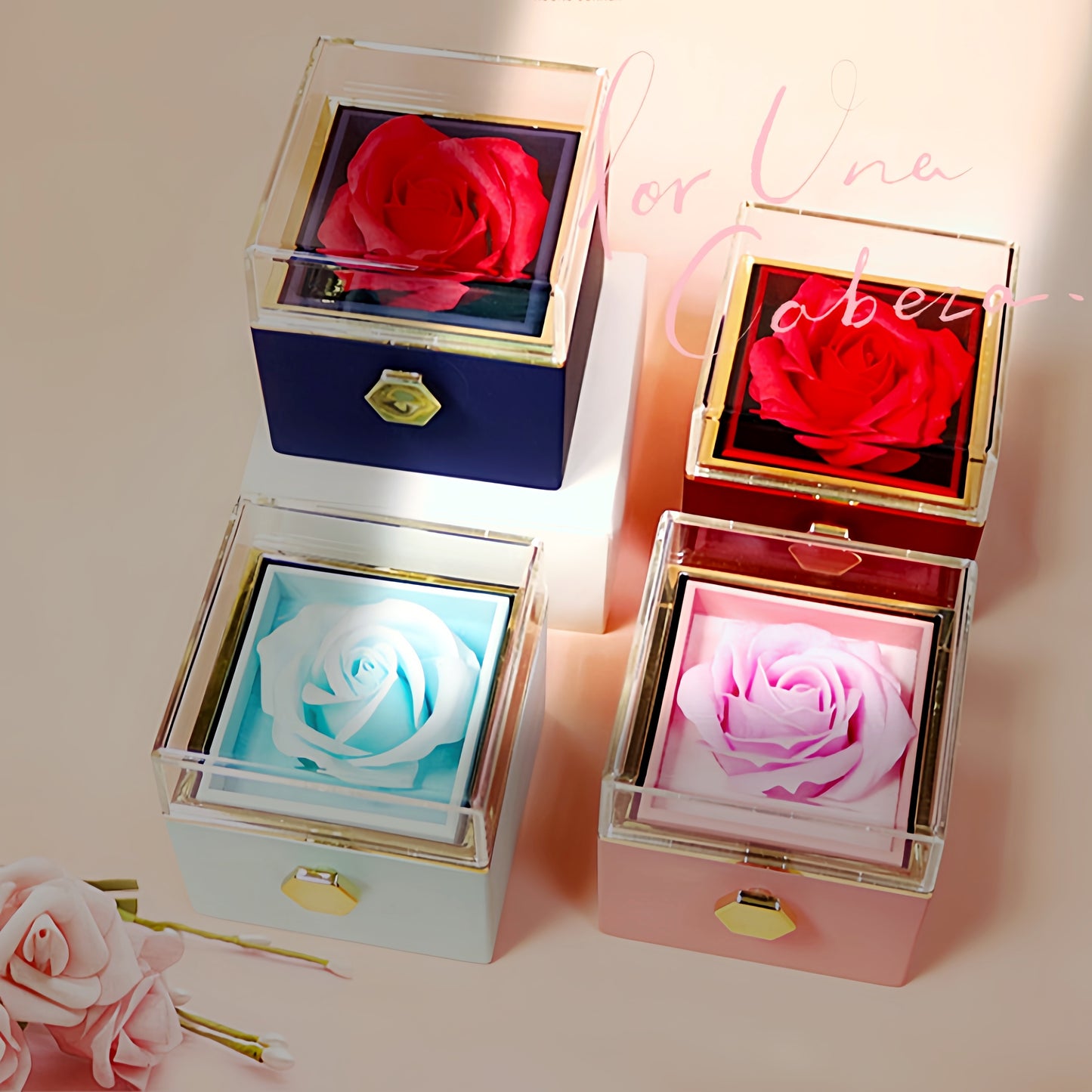 Rotating Soap Flower Rose Gift